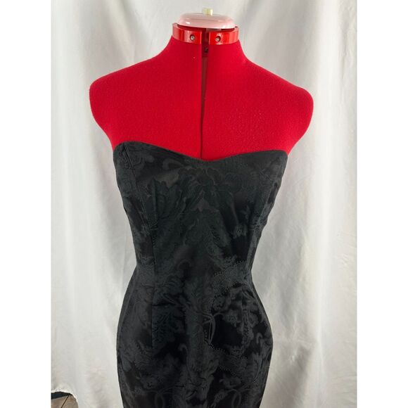 ! Vintage JM Jessica McClintock Gunne Sax 7/8 black strapless Jacket Dress set - Picture 12 of 15